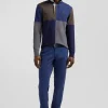 Regular navy long-sleeved Barbarian cotton rugby shirt