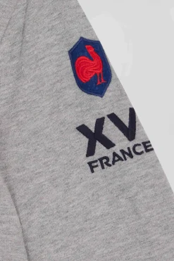Regular navy padded front zipped hoodie
