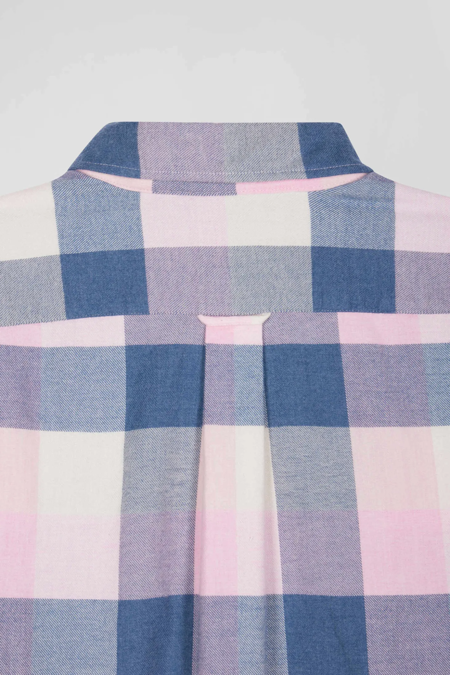 Regular pink checked cotton shirt