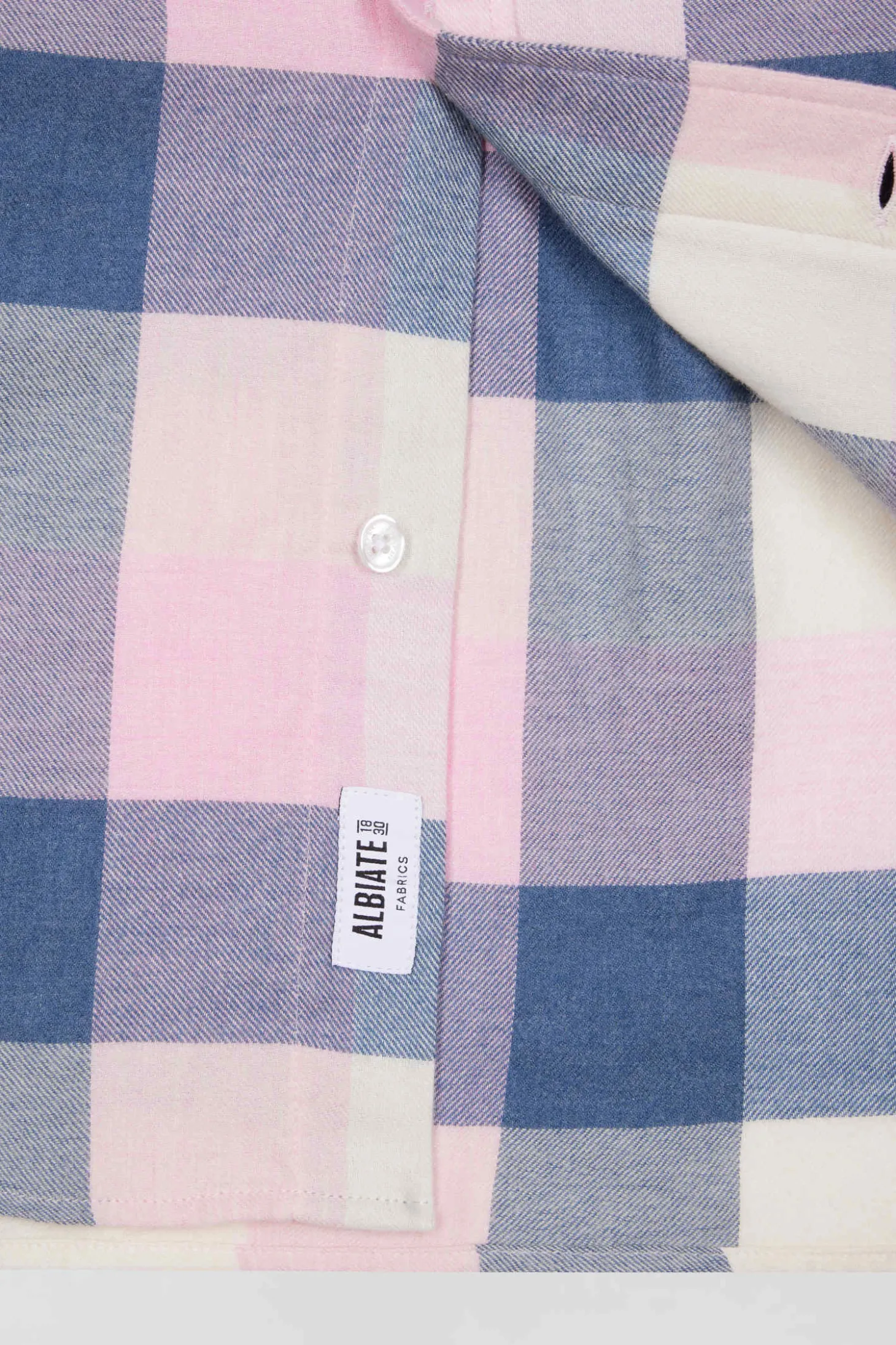 Regular pink checked cotton shirt