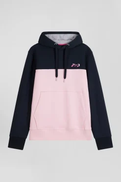 Regular pink cotton hoodie