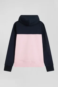 Regular pink cotton hoodie