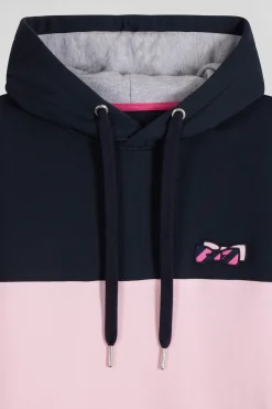 Regular pink cotton hoodie