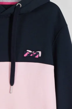 Regular pink cotton hoodie