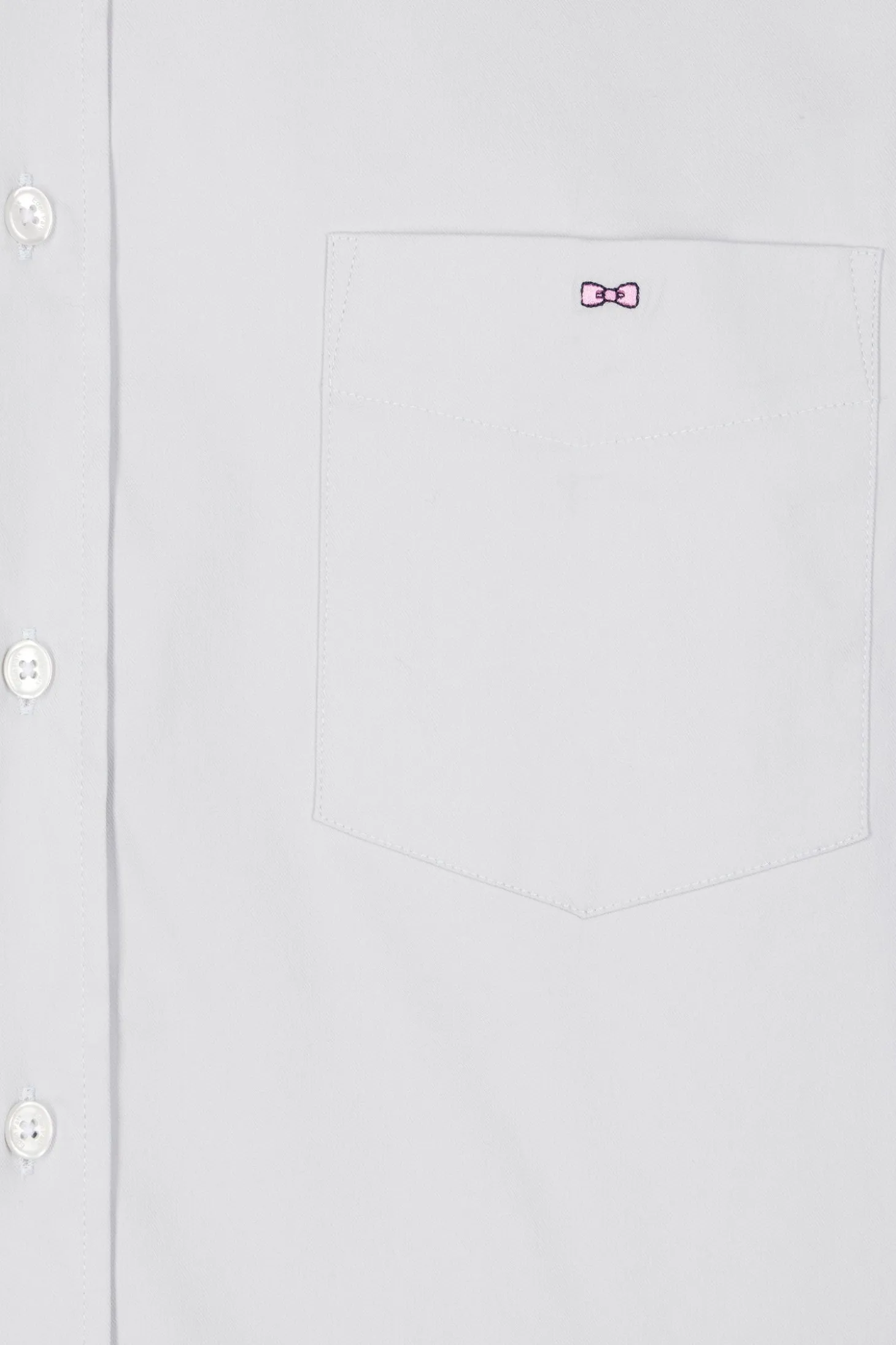 Regular plain grey mixed stretch cotton shirt