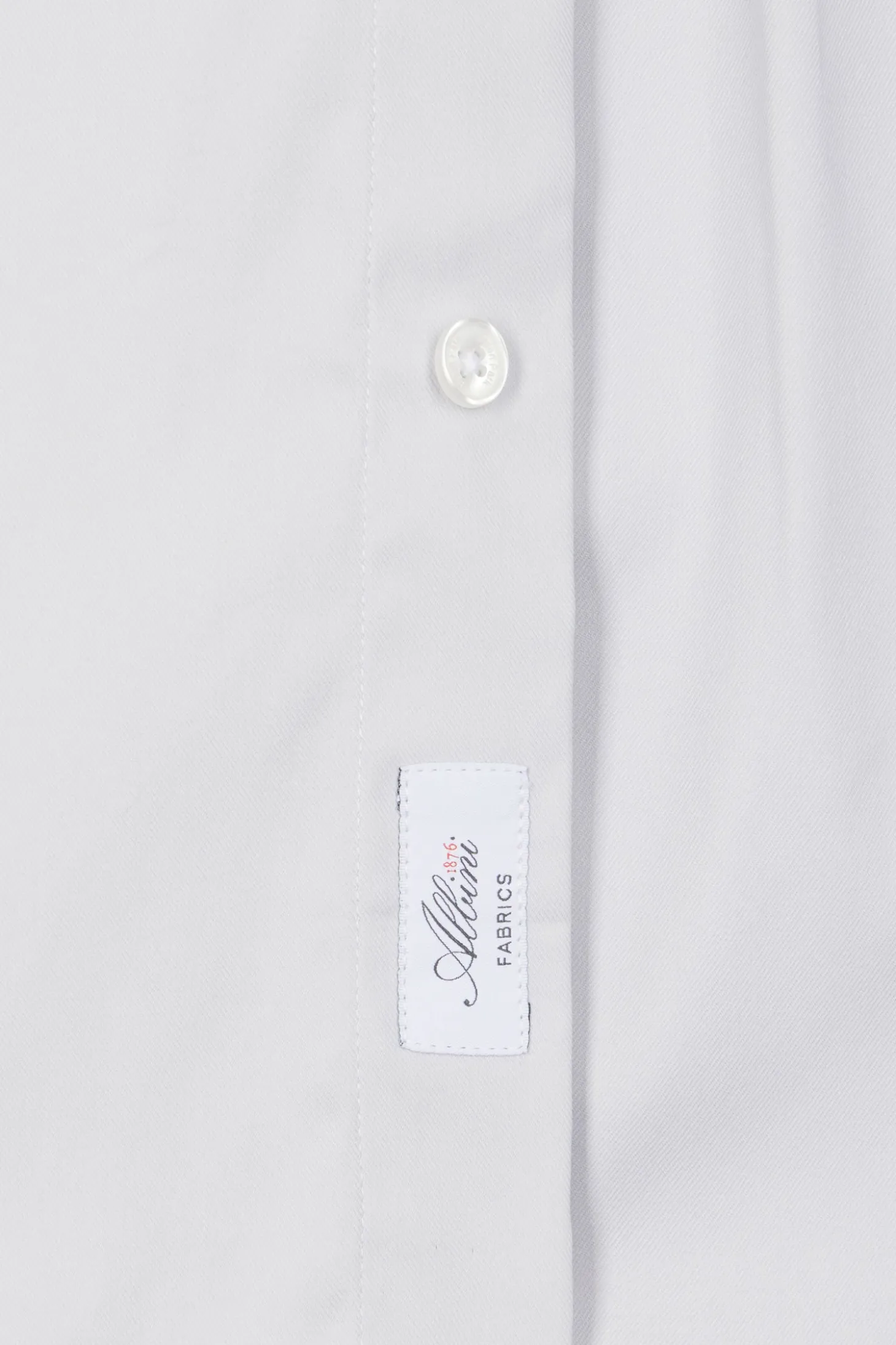 Regular plain grey mixed stretch cotton shirt