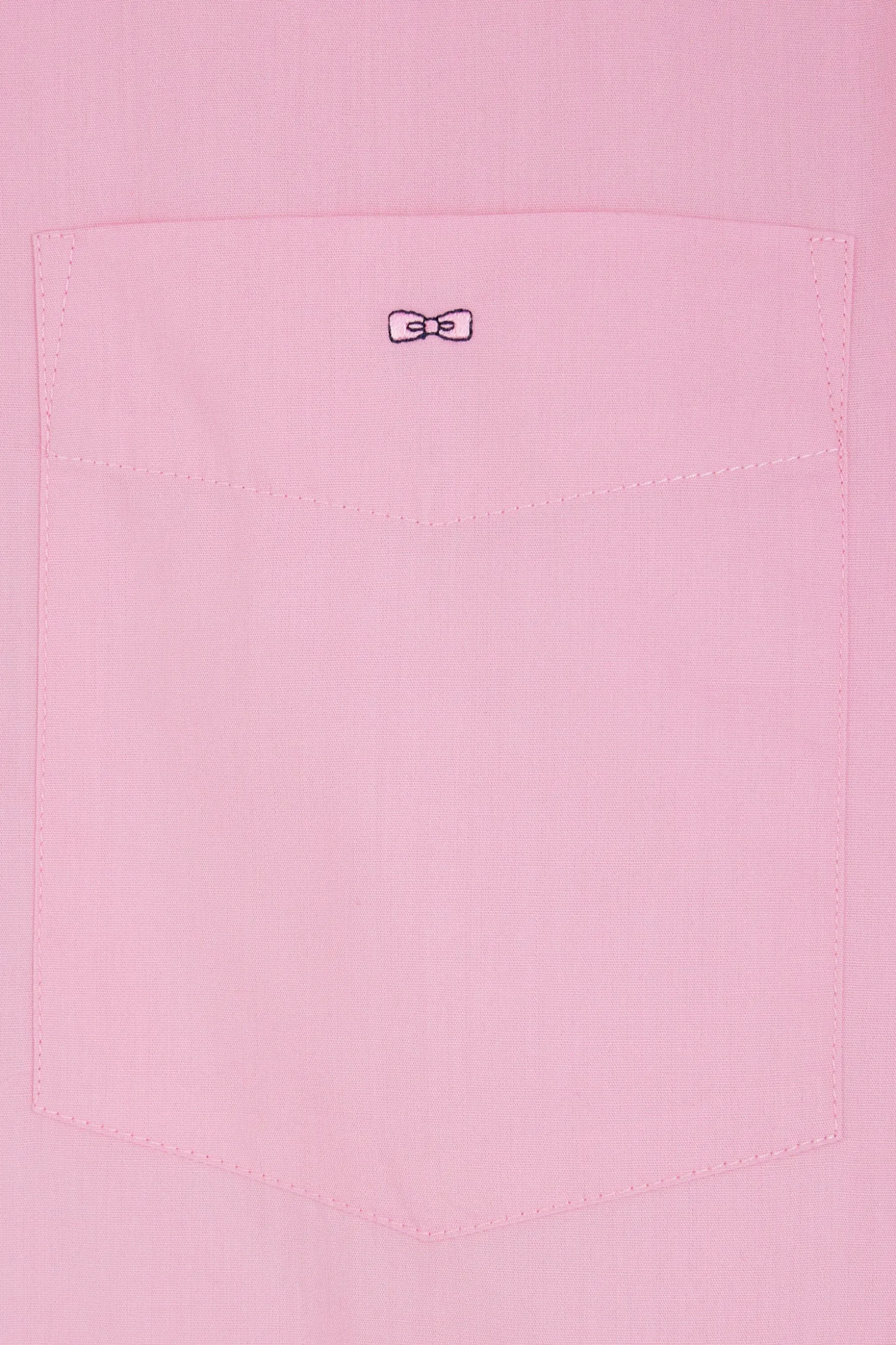 Regular plain pink cotton poplin shirt