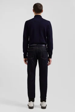 Regular raw stretch denim jeans