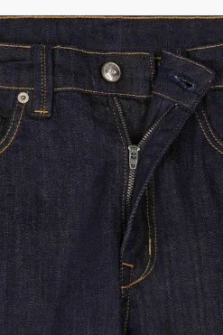 Regular raw stretch denim jeans