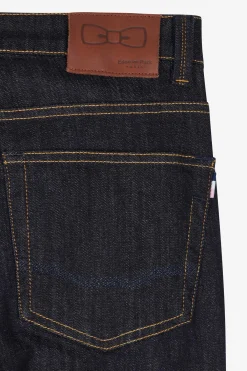 Regular raw stretch denim jeans