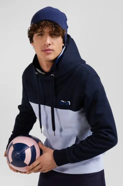 Regular sky blue cotton hoodie