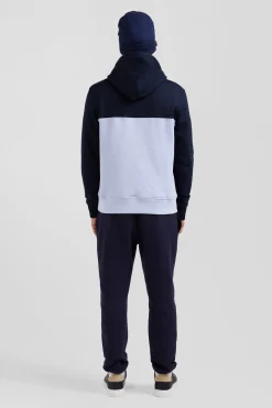 Regular sky blue cotton hoodie