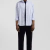 Regular sky blue cotton shirt