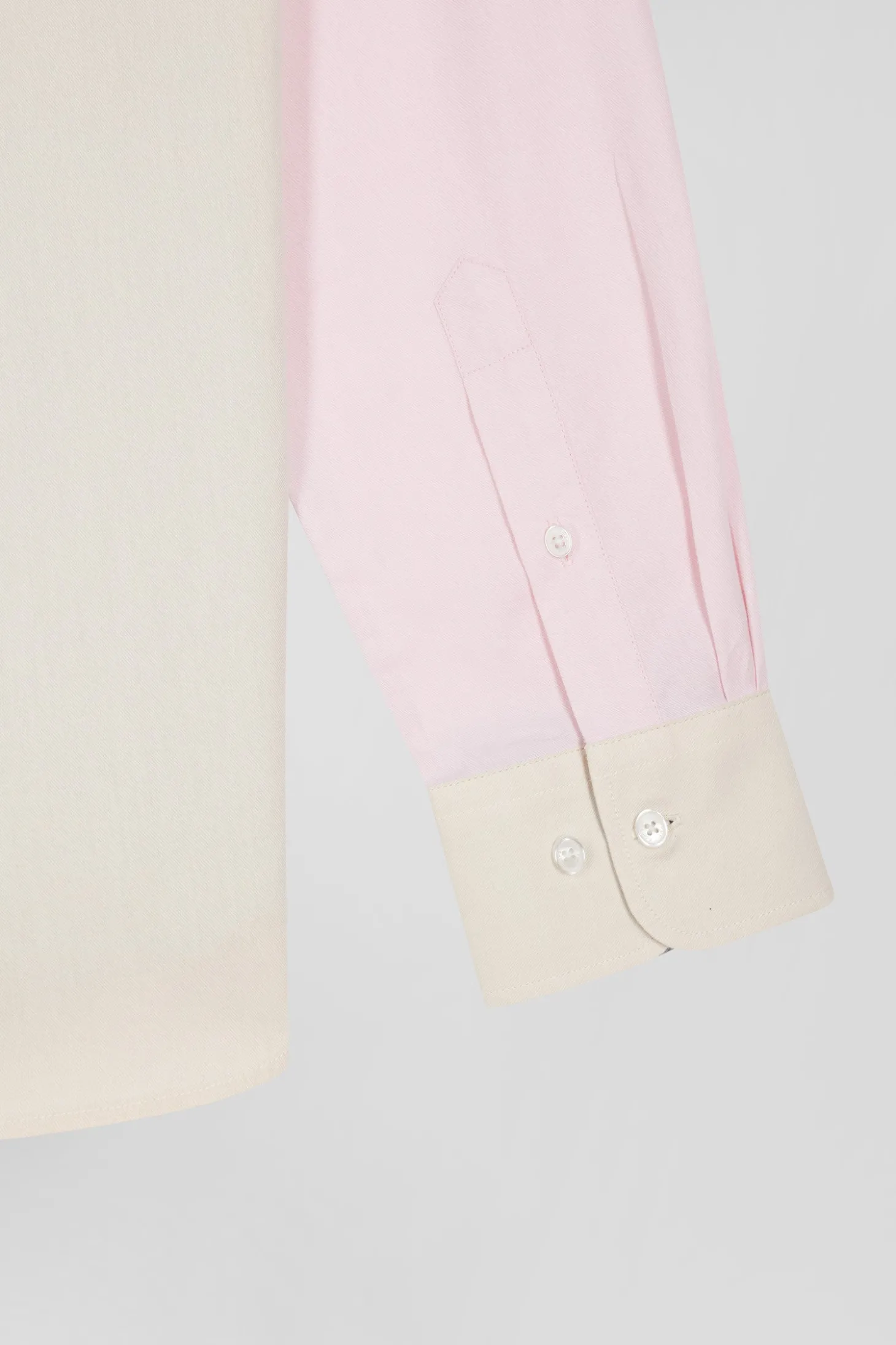Regular sky blue tricolour cotton shirt