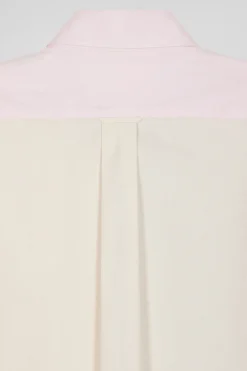 Regular sky blue tricolour cotton shirt