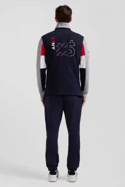 Regular white long-sleeved cotton rugby shirt