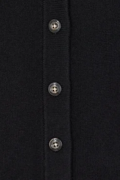 Relax anthracite grey blended wool and cotton cardigan