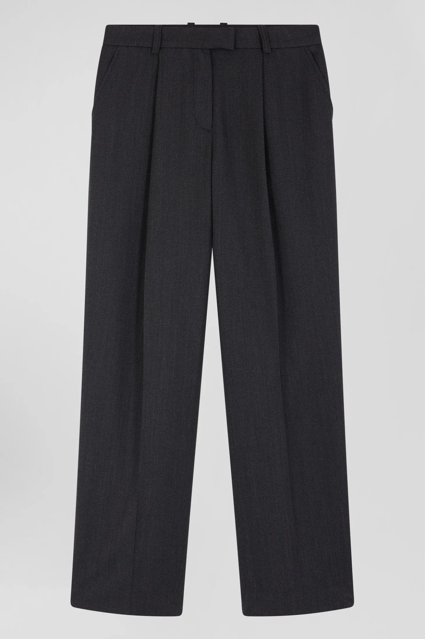 Relax anthracite grey checked trousers