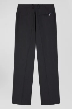 Relax anthracite grey checked trousers