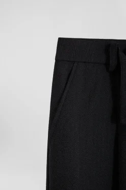 Relax anthracite grey checked trousers