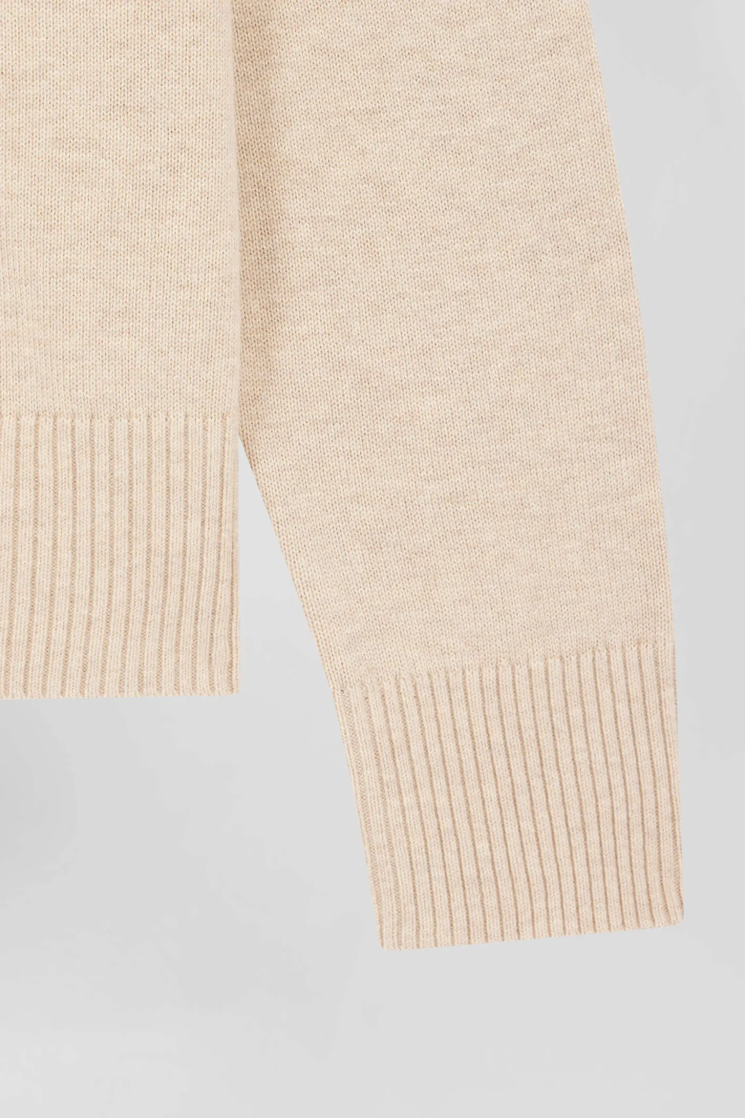 Relax beige blended wool and cotton cardigan