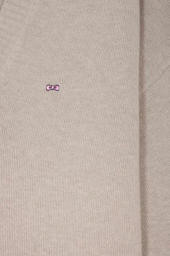 Relax beige wool and cotton V-neck jumper