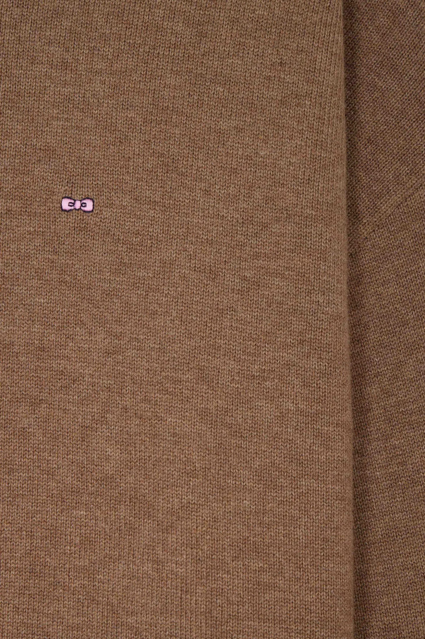 Relax brown wool and cotton crew neck jumper