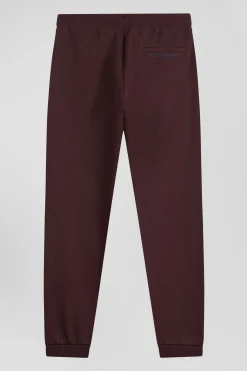 Relax burgundy brushed fleece jogging bottoms