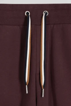 Relax burgundy brushed fleece jogging bottoms