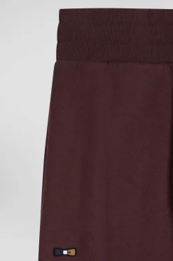 Relax burgundy brushed fleece jogging bottoms
