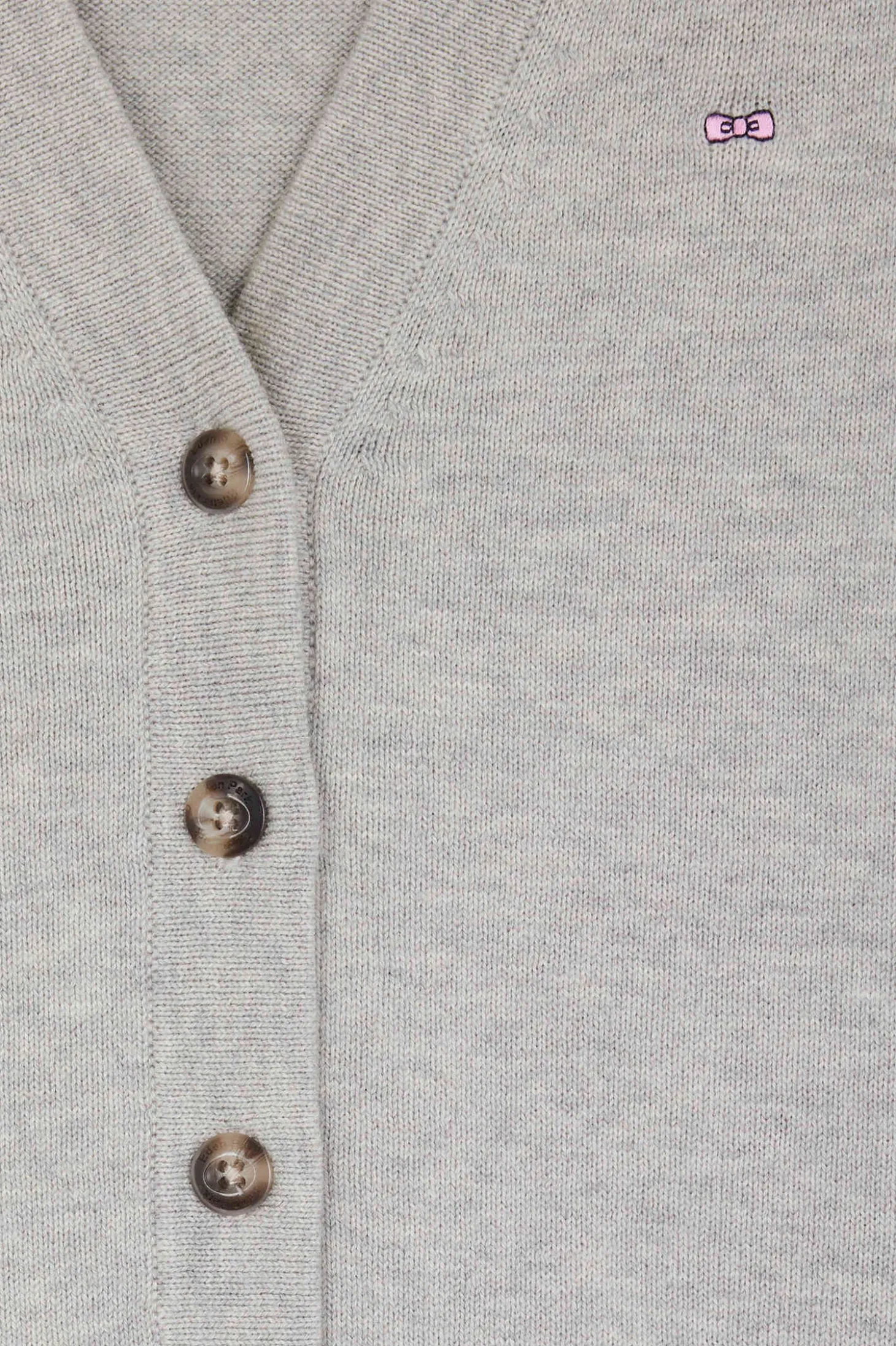 Relax grey blended wool and cotton cardigan