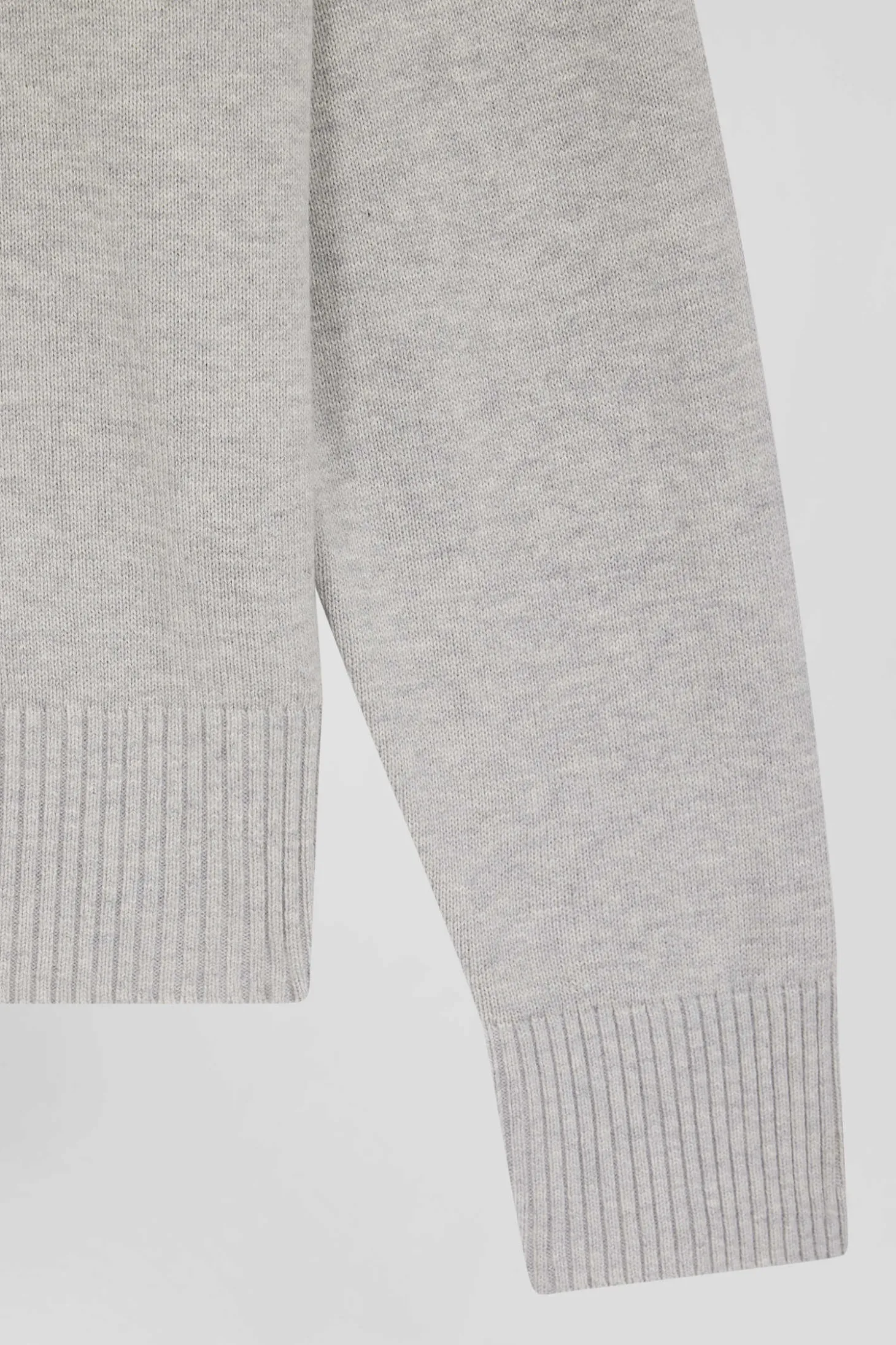 Relax grey blended wool and cotton cardigan