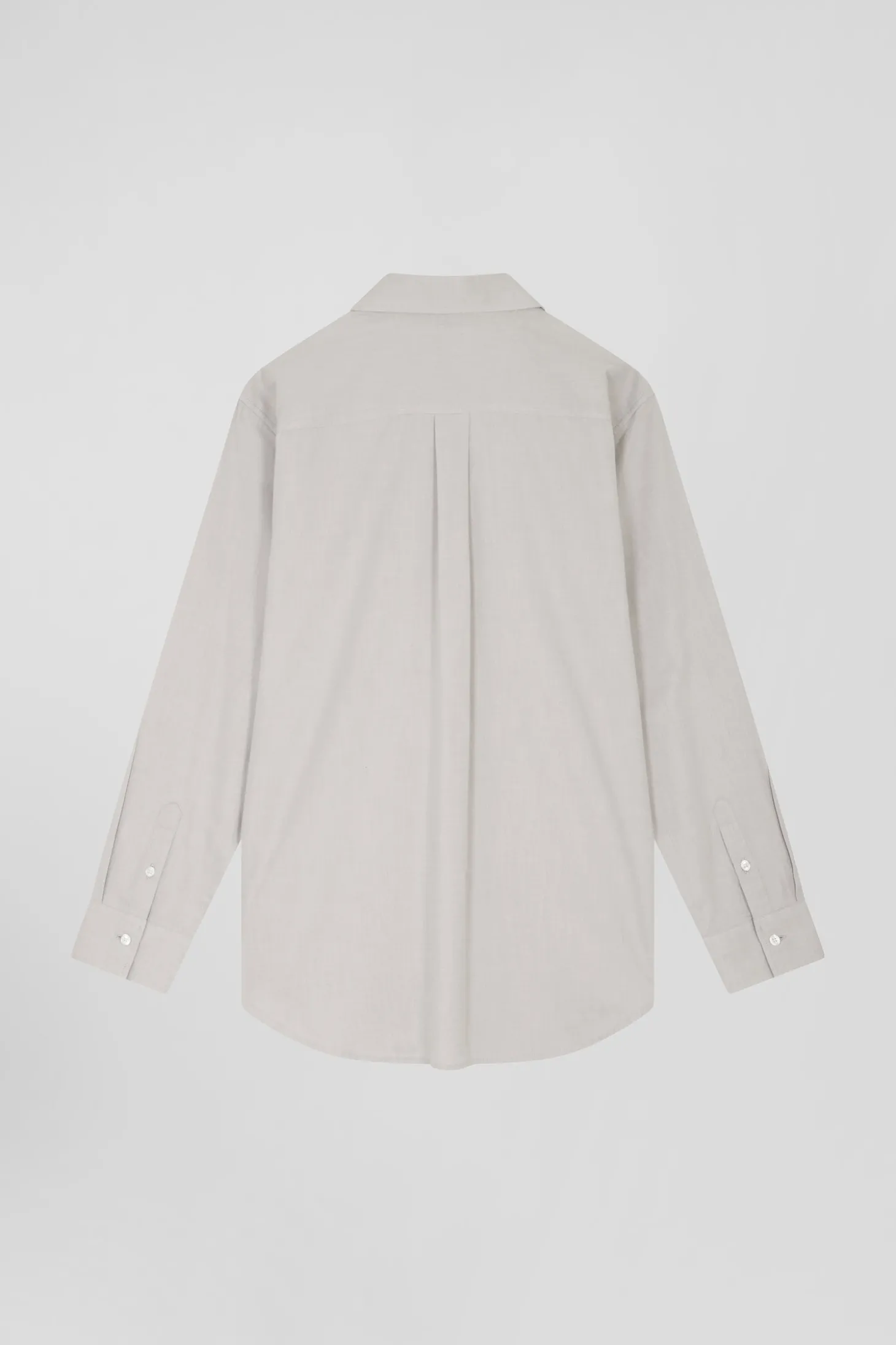 Relax grey checked cotton shirt with patch pockets