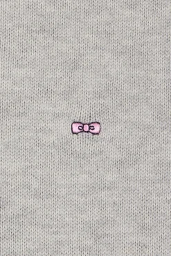 Relax light grey wool and cotton crew neck jumper