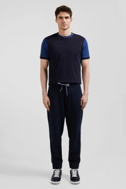 Relax navy blue brushed fleece jogging bottoms