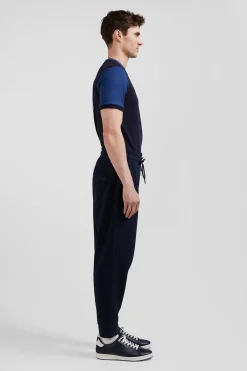 Relax navy blue brushed fleece jogging bottoms