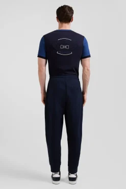 Relax navy blue brushed fleece jogging bottoms