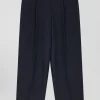 Relax navy blue checked trousers