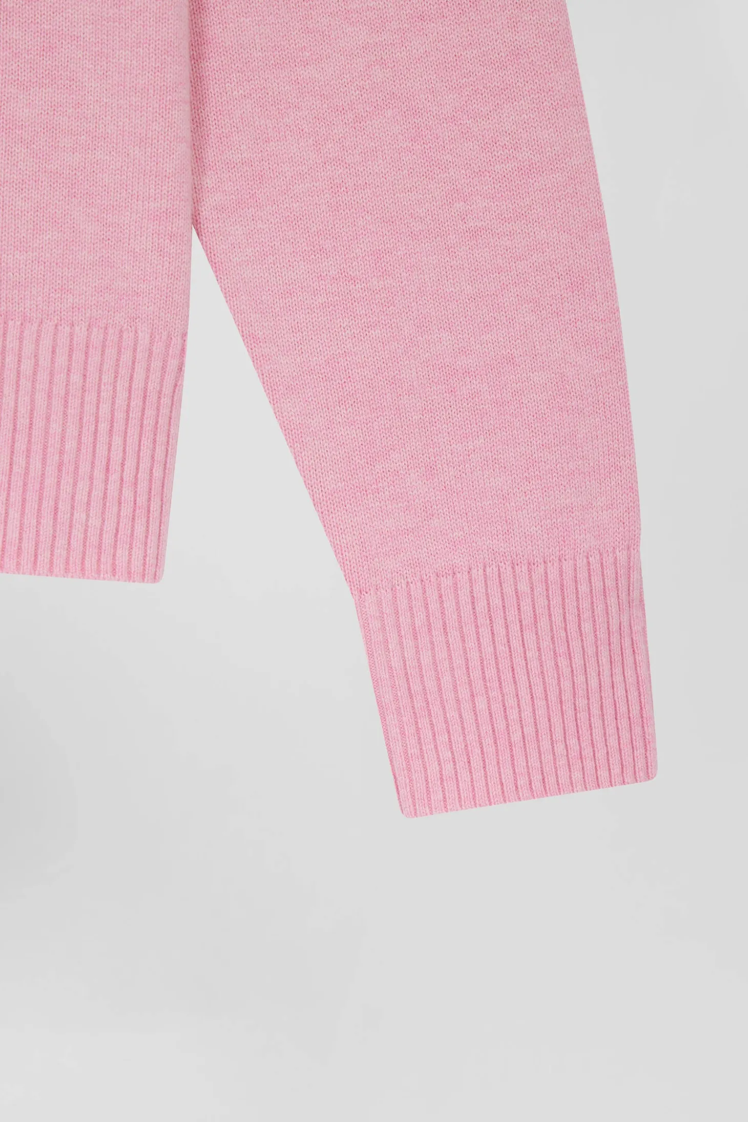 Relax pink wool and cotton crew neck jumper