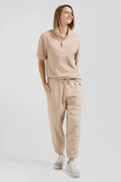 Relax unisex beige brushed cotton fleece jogging bottoms