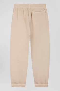 Relax unisex beige brushed cotton fleece jogging bottoms