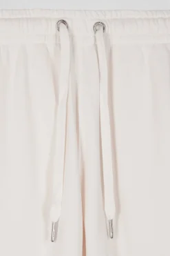 Relax unisex ecru brushed cotton fleece jogging bottoms