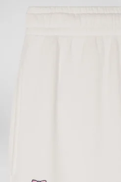 Relax unisex ecru brushed cotton fleece jogging bottoms