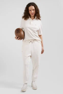 Relax unisex ecru brushed cotton fleece jogging bottoms