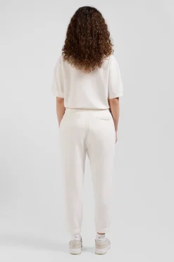 Relax unisex ecru brushed cotton fleece jogging bottoms