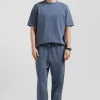Relax unisex grey brushed cotton fleece jogging bottoms