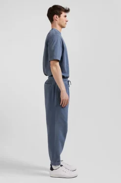 Relax unisex grey brushed cotton fleece jogging bottoms
