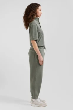 Relax unisex khaki brushed cotton fleece jogging bottoms
