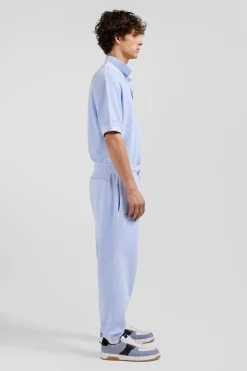 Relax unisex sky blue brushed cotton fleece jogging bottoms