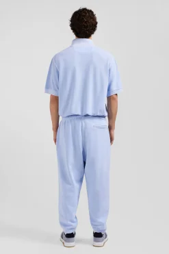 Relax unisex sky blue brushed cotton fleece jogging bottoms